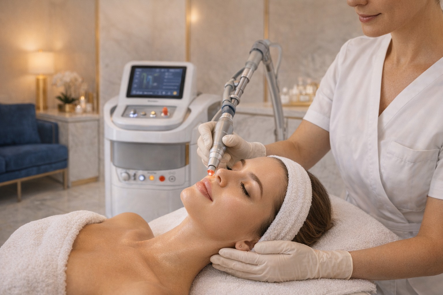 Laser skin treatment with modern equipment in a premium clinic